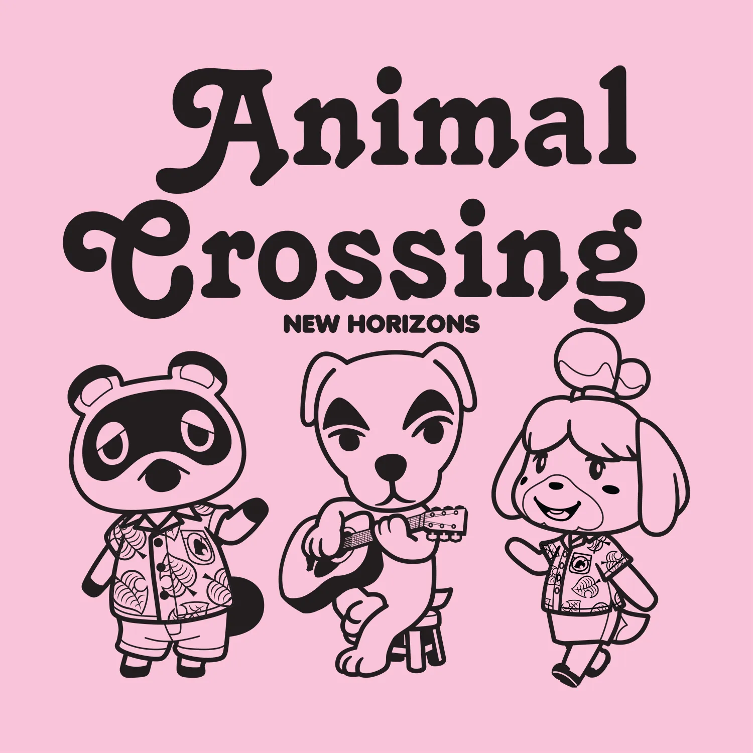 Animal Crossing - Tom Nook, K.K., & Isabelle Character Womens Tee