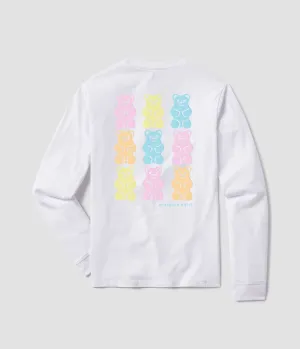 Beary Sweet Puff Print Tee LS - Bright White