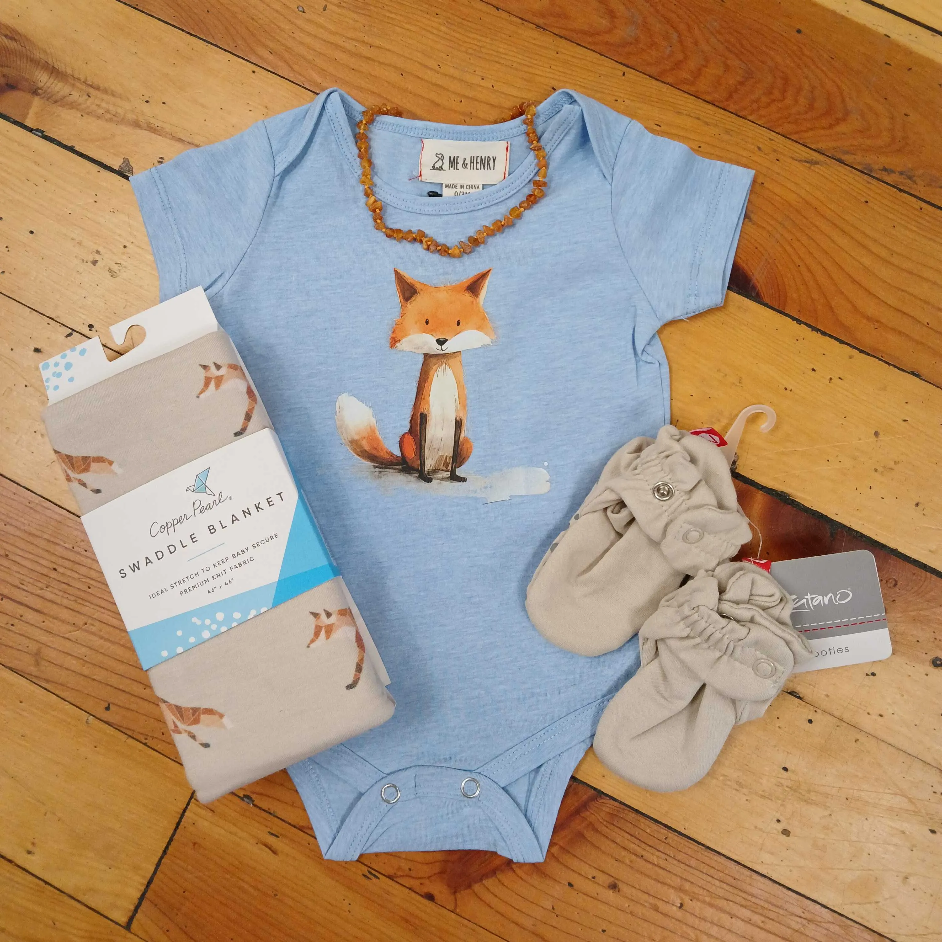 Blue Forest Critter Bodysuit / T-shirt