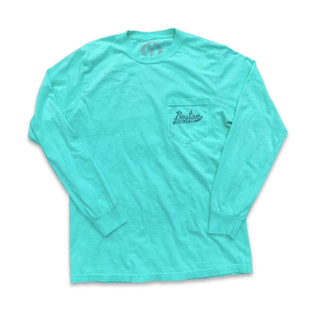 Boston Scally The Captain Long Sleeve Pocket Tee T-Shirt - Island Reef