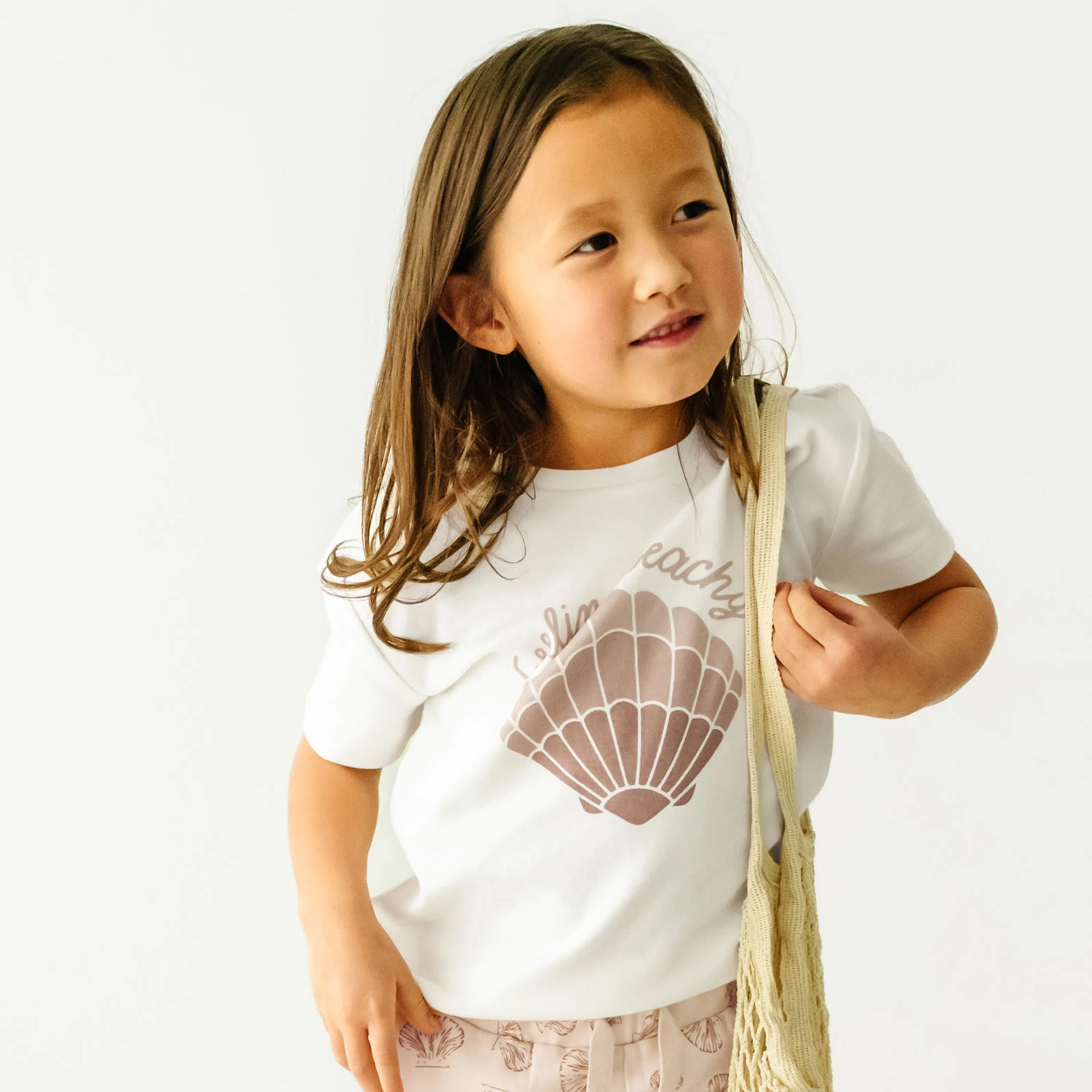 Boxy Tee And Skirt Set - Seashells