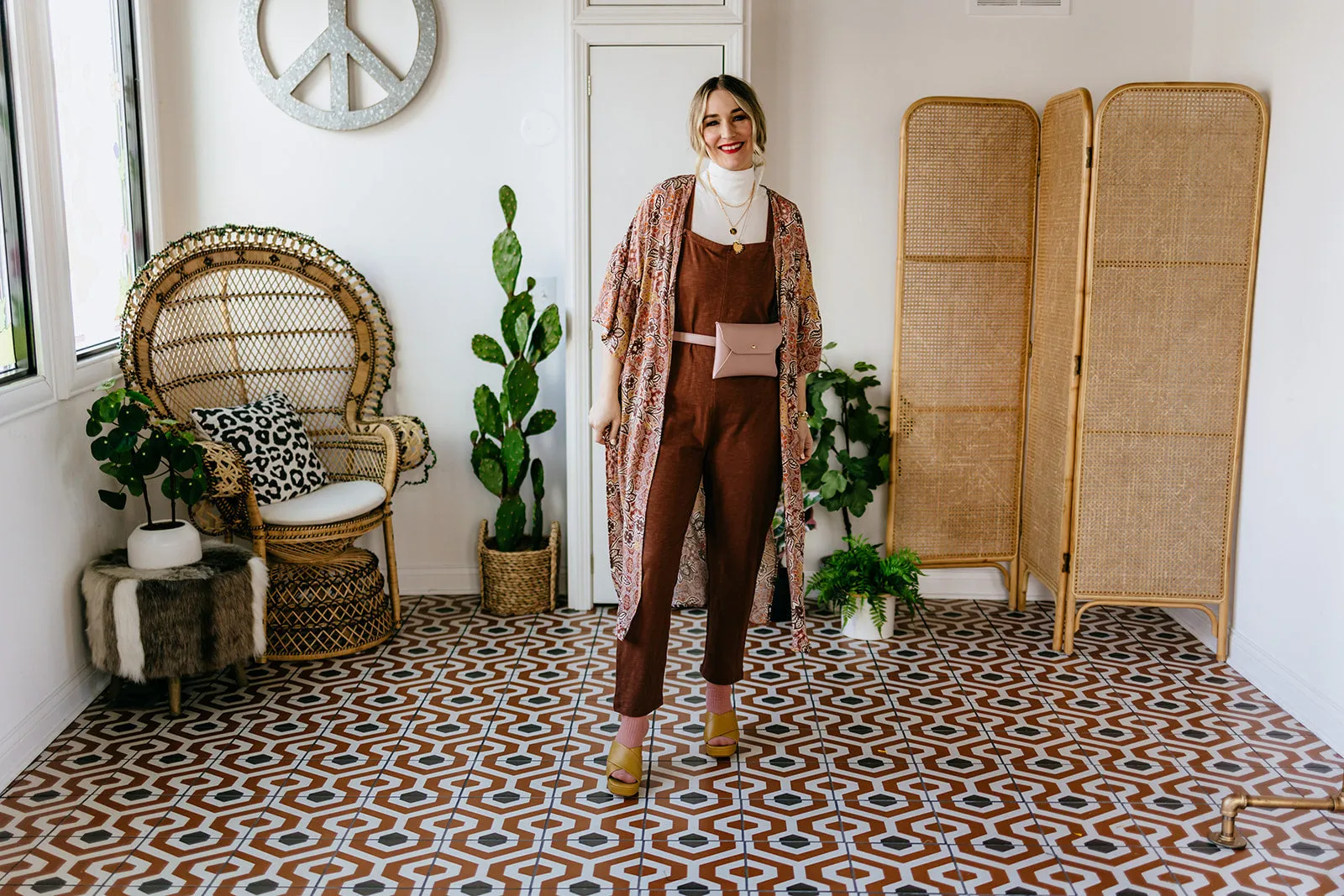 cadence jumpsuit in friar brown