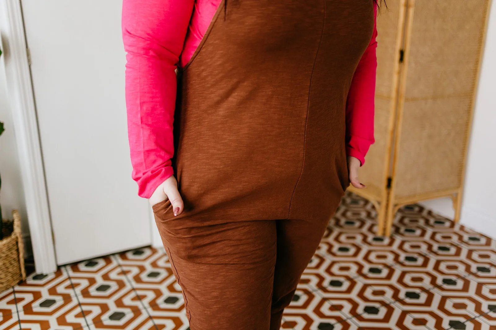 cadence jumpsuit in friar brown