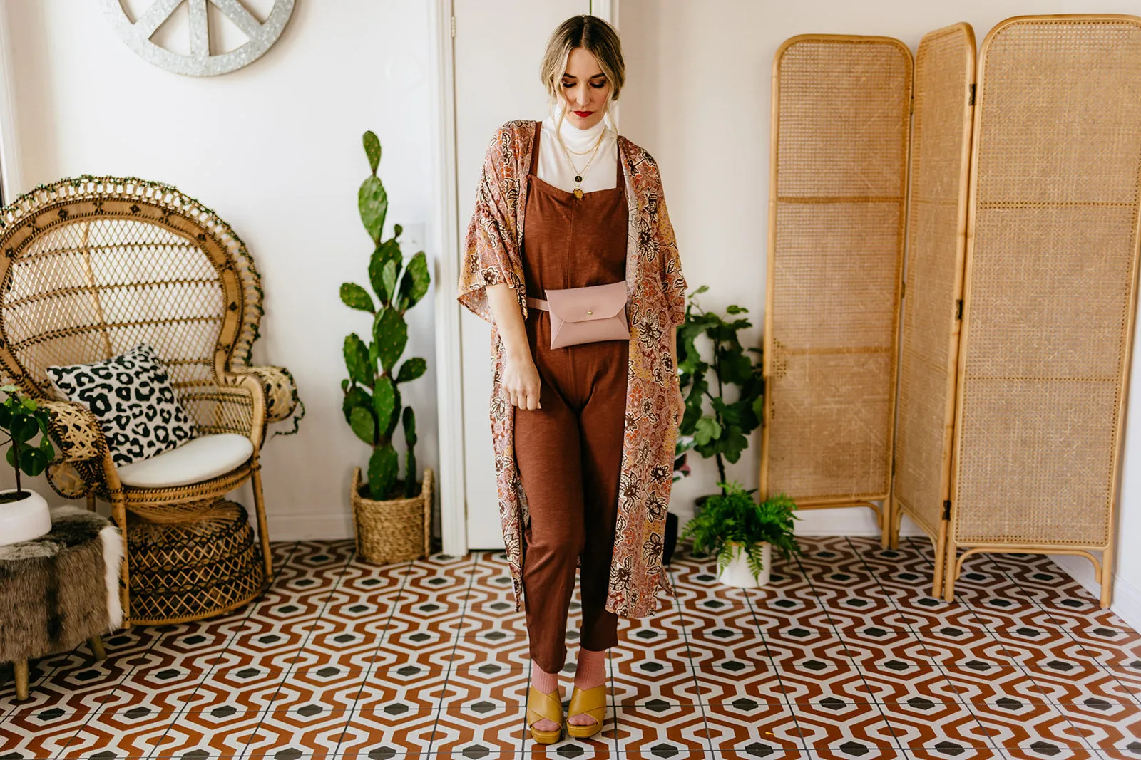 cadence jumpsuit in friar brown