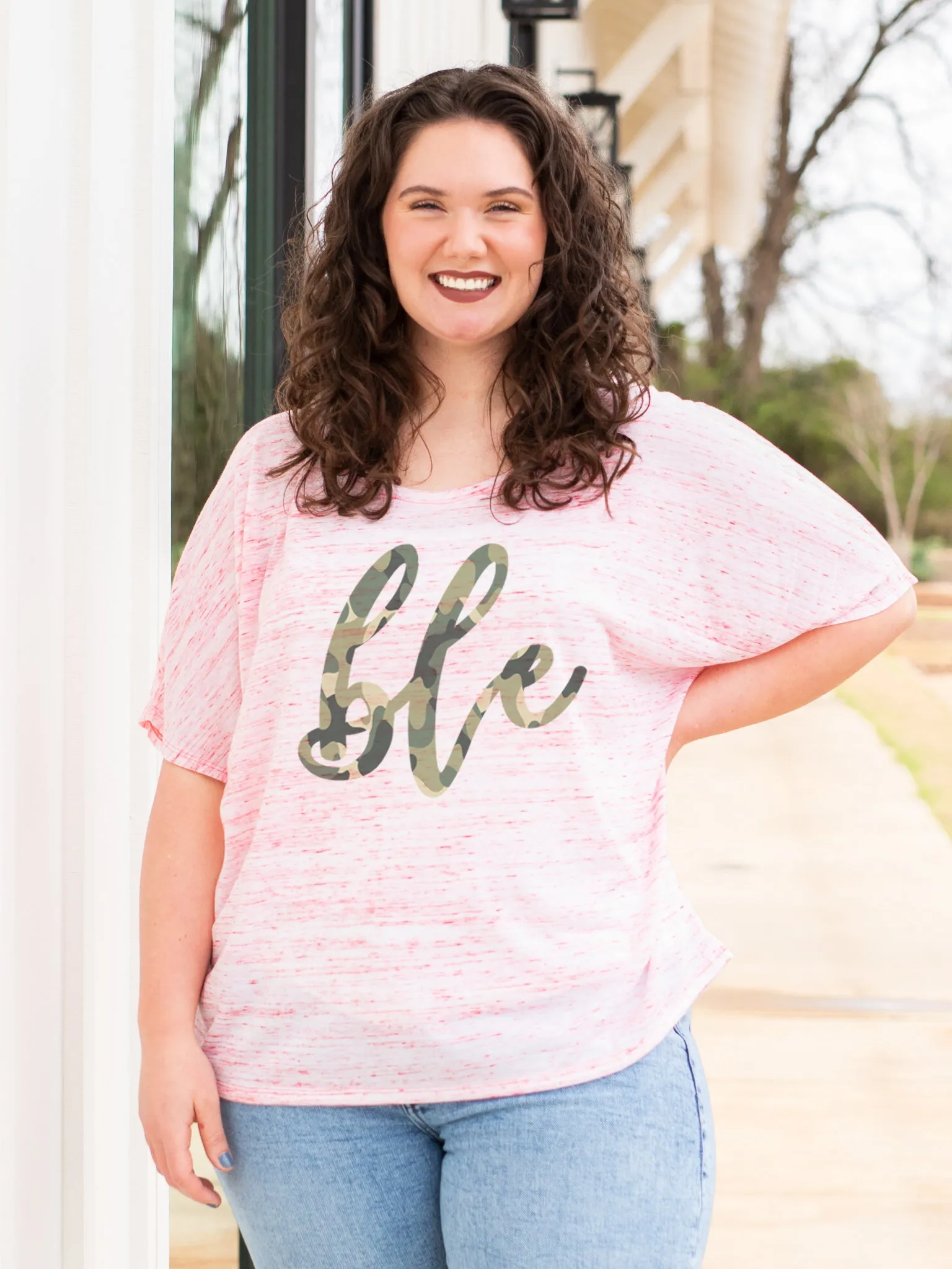 Camo Monogrammed Slouchy Tee