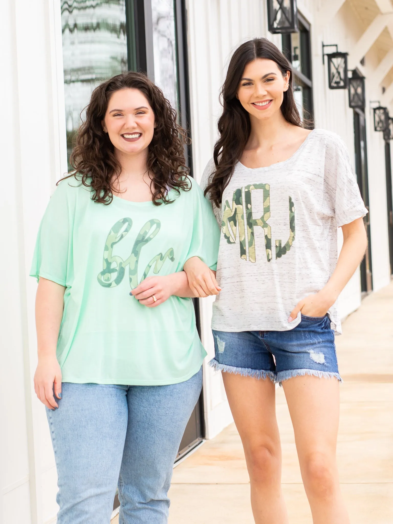 Camo Monogrammed Slouchy Tee