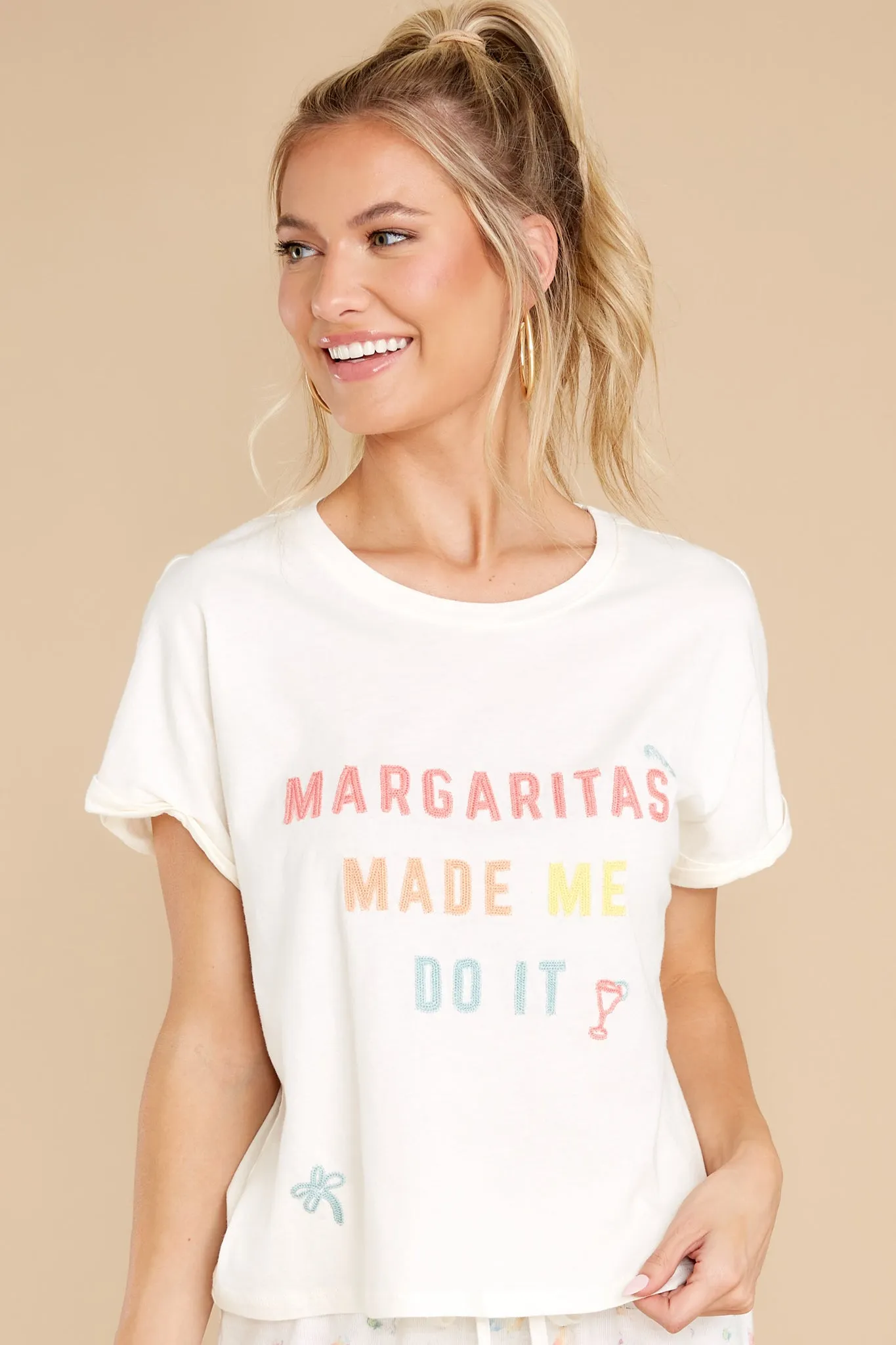 Coastal White Sand Margarita Tee