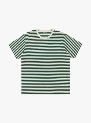 COOLMAX Stripe Jersey T-shirt Green & Natural