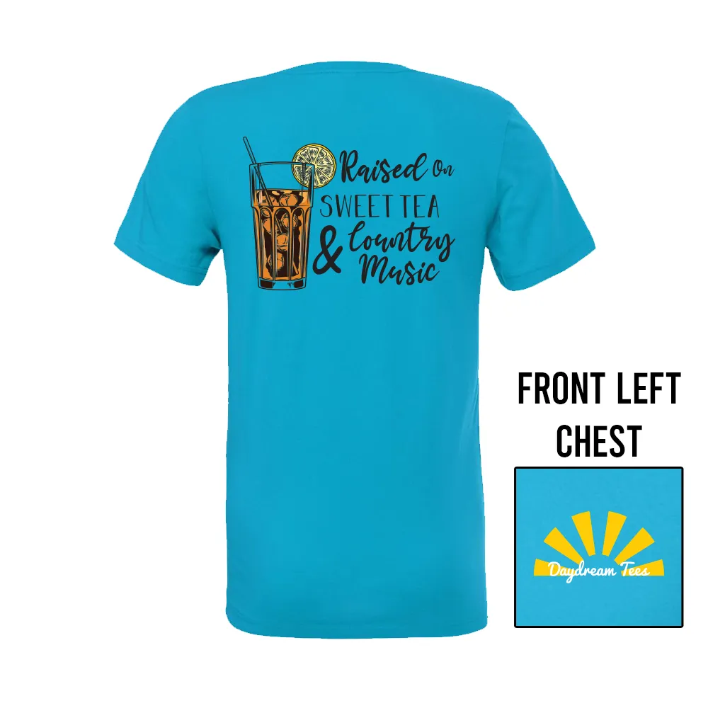 Daydream Tees Sweet Tea & Country Music Aqua