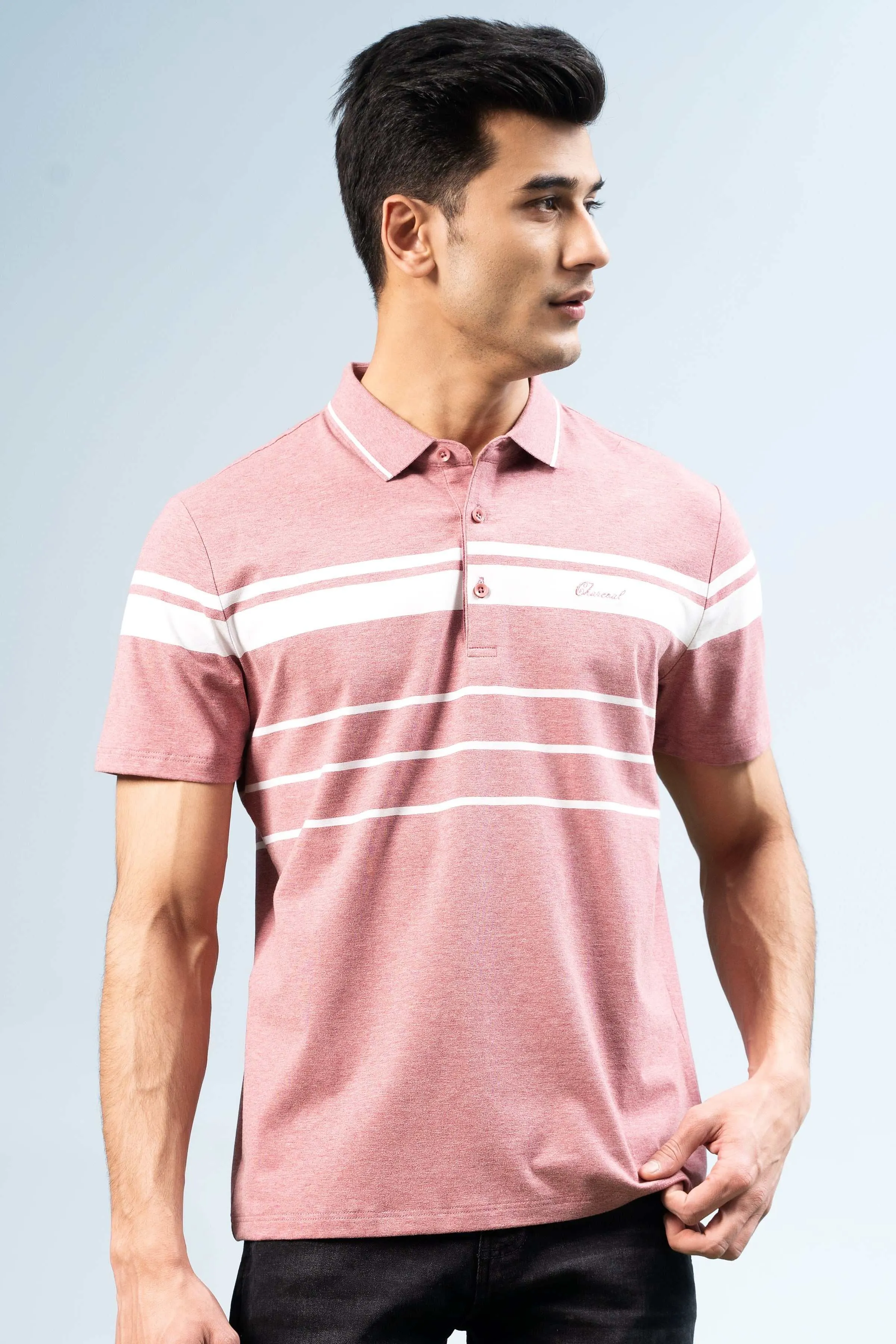 EXECUTIVE ICONIC POLO CORAL PINK