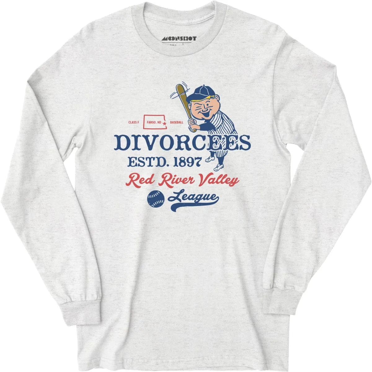 Fargo Divorcees - North Dakota - Vintage Defunct Baseball Teams - Long Sleeve T-Shirt