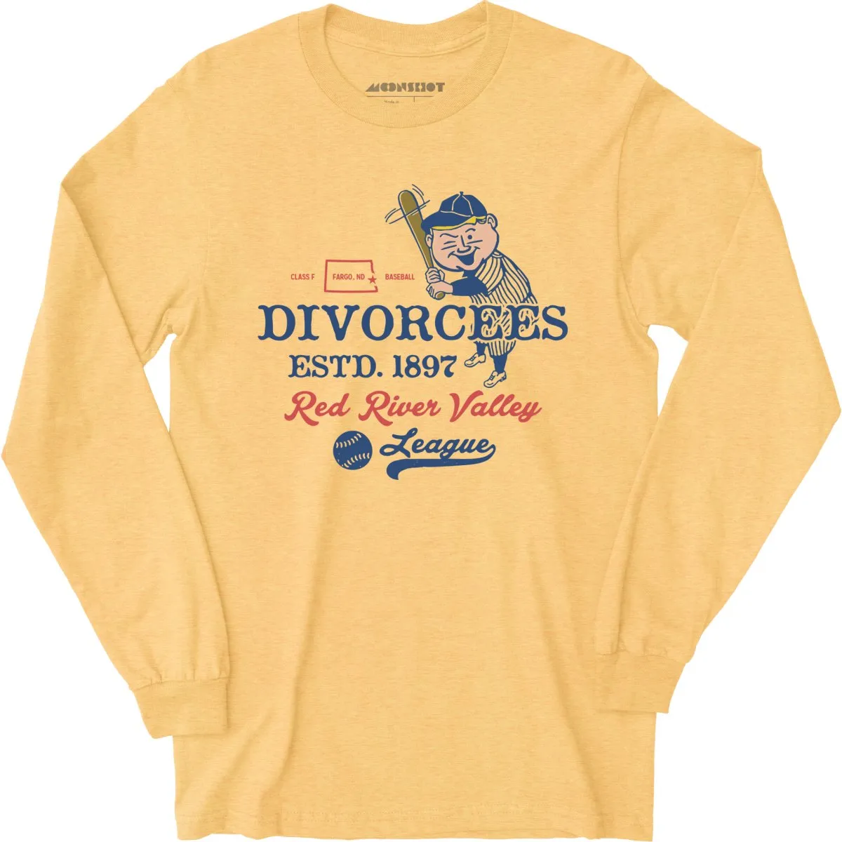 Fargo Divorcees - North Dakota - Vintage Defunct Baseball Teams - Long Sleeve T-Shirt