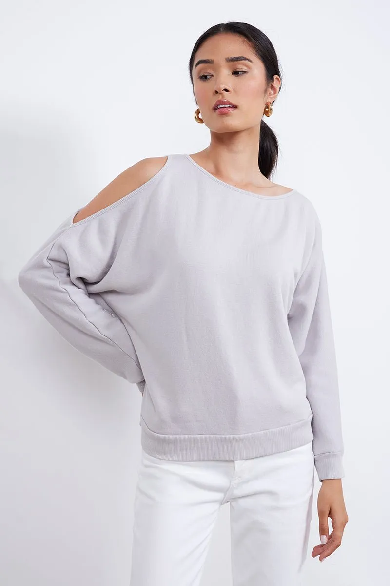 FLAVIA OFF SHOULDER PULLOVER SWEATSHIRT🌿