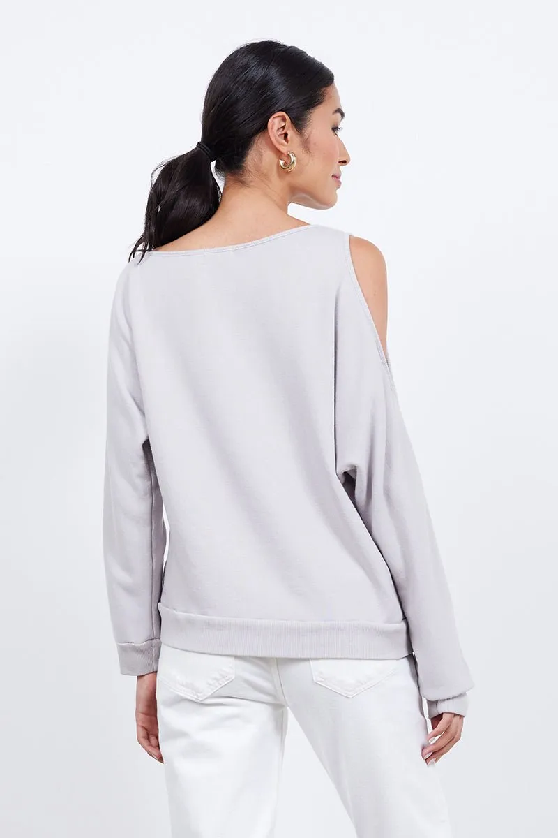 FLAVIA OFF SHOULDER PULLOVER SWEATSHIRT🌿