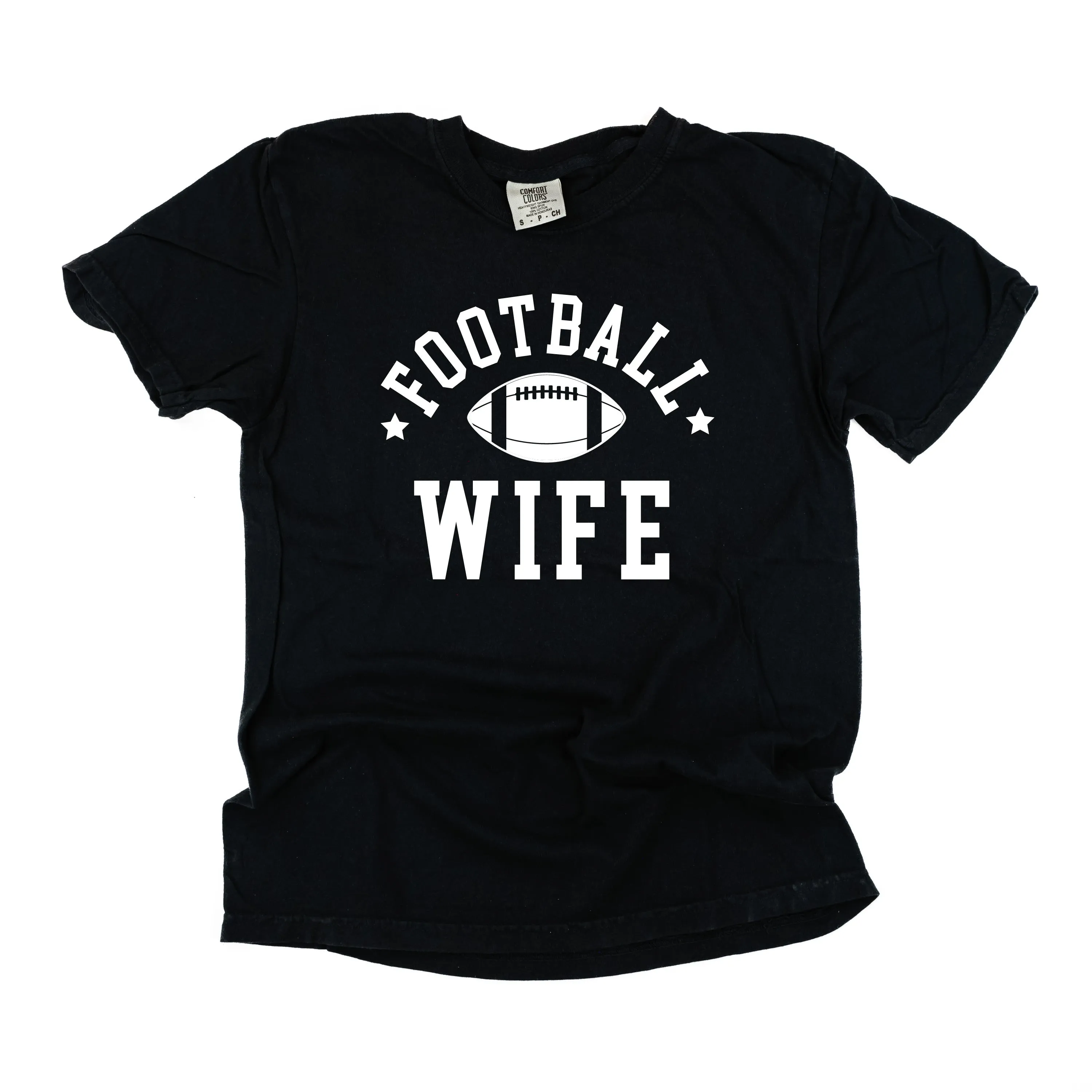 Football Wife (Stars) - SHORT SLEEVE COMFORT COLORS TEE