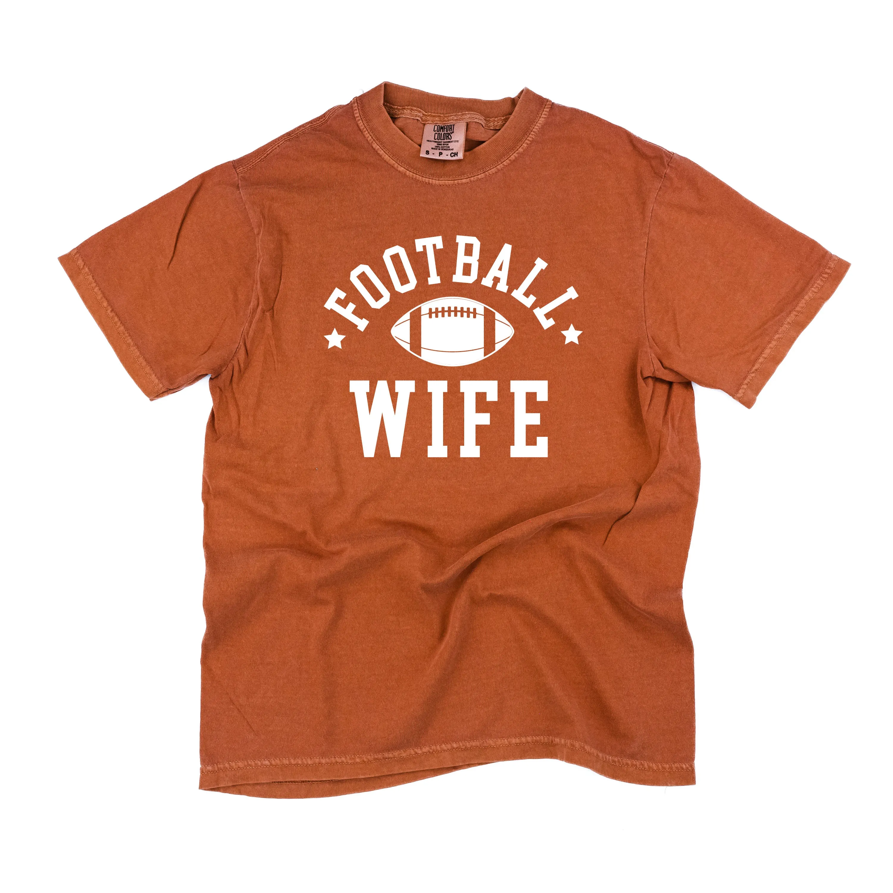 Football Wife (Stars) - SHORT SLEEVE COMFORT COLORS TEE