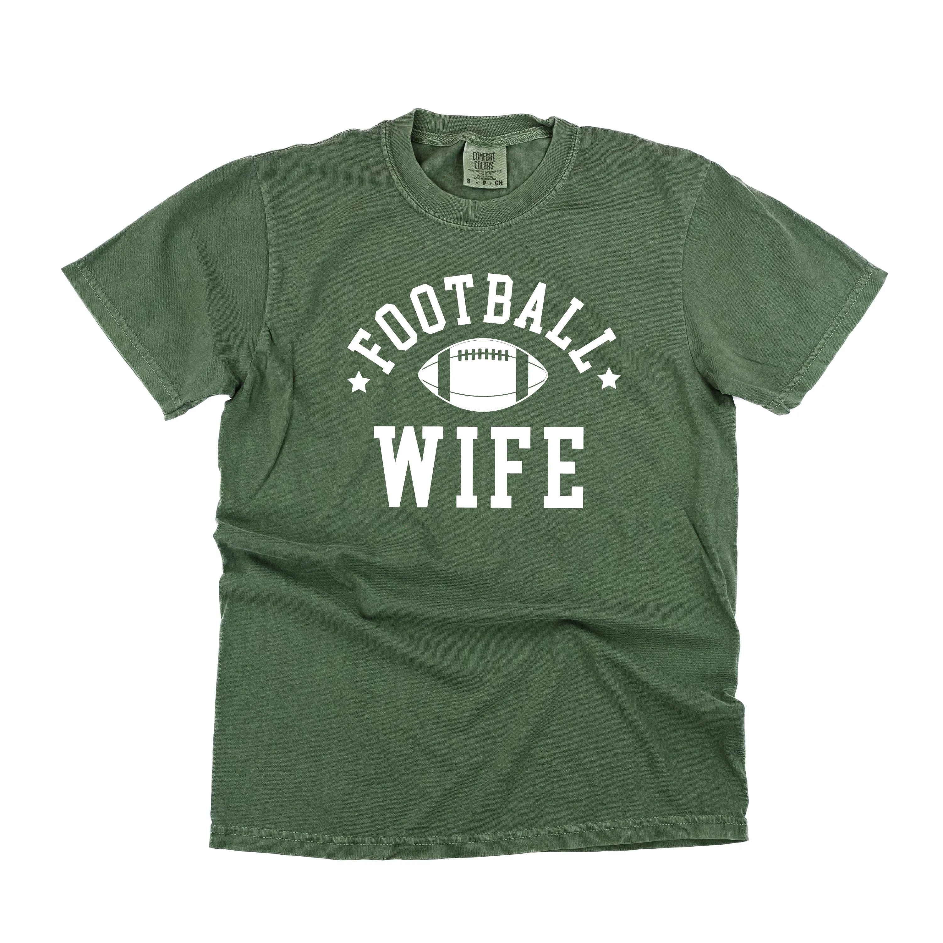 Football Wife (Stars) - SHORT SLEEVE COMFORT COLORS TEE