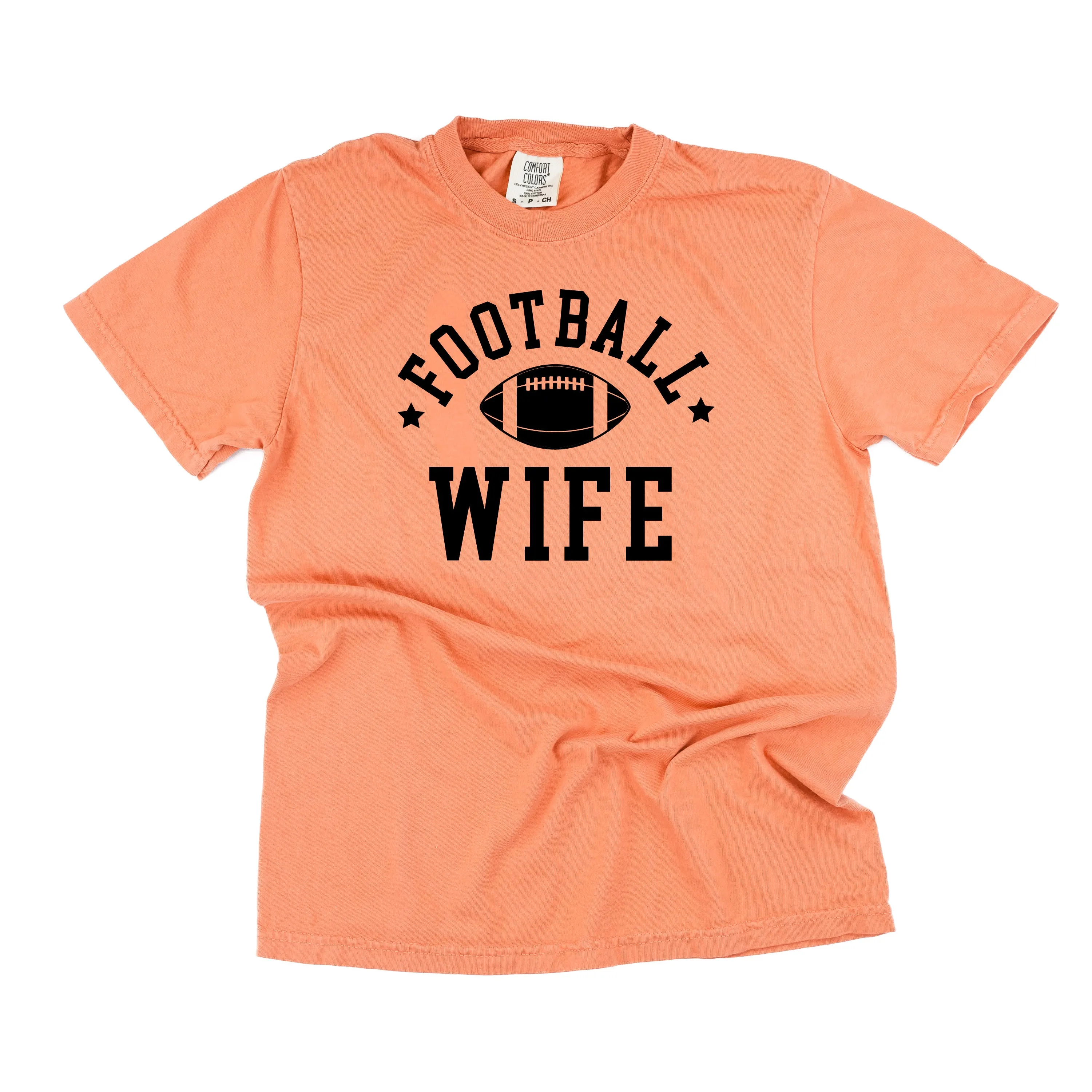 Football Wife (Stars) - SHORT SLEEVE COMFORT COLORS TEE