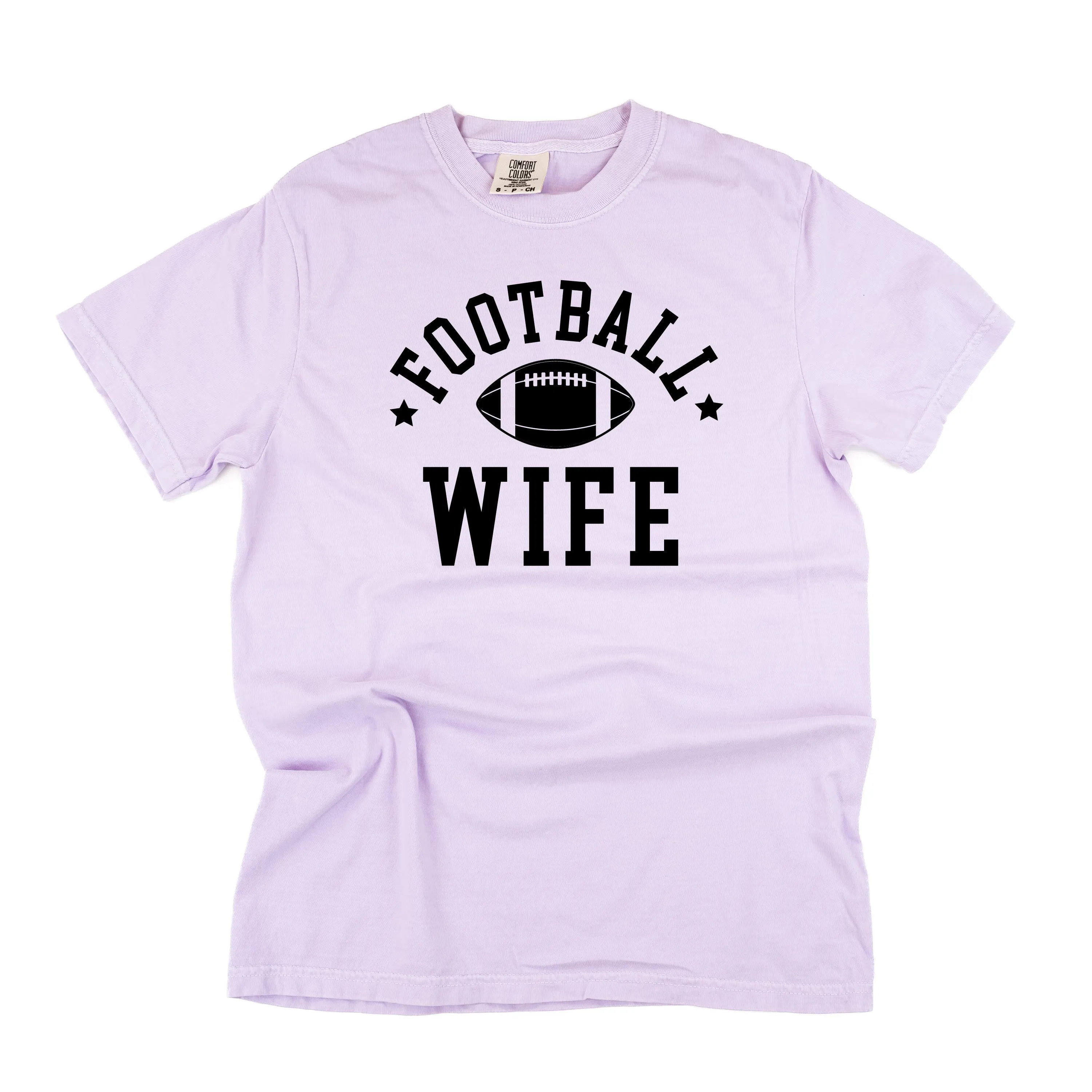 Football Wife (Stars) - SHORT SLEEVE COMFORT COLORS TEE