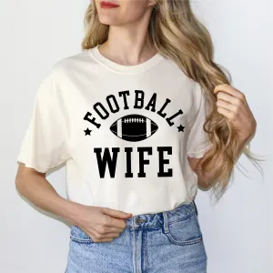 Football Wife (Stars) - SHORT SLEEVE COMFORT COLORS TEE