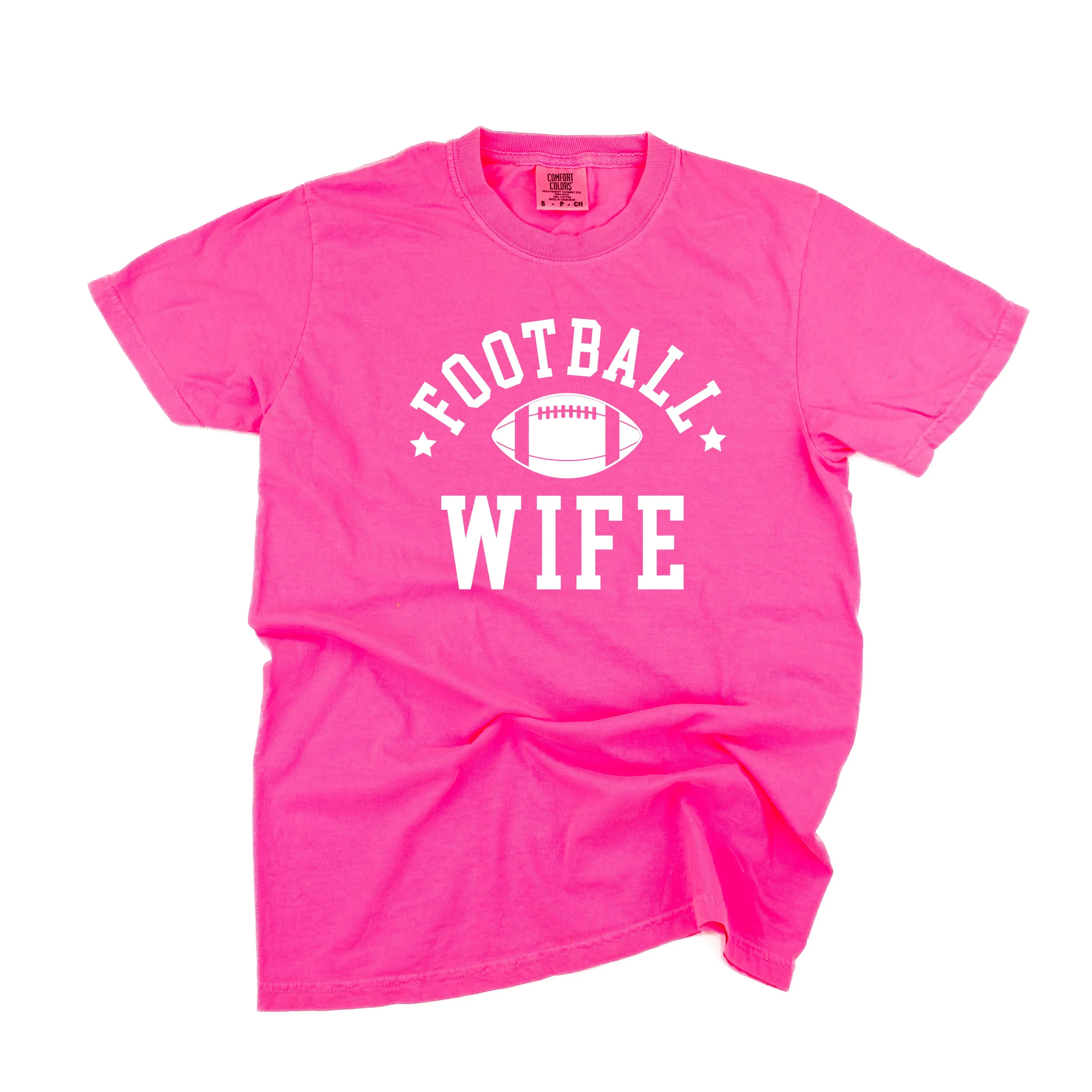 Football Wife (Stars) - SHORT SLEEVE COMFORT COLORS TEE