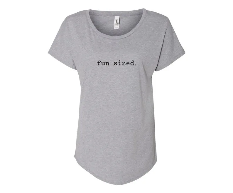 Fun Sized Ladies Tee Shirt - In Grey & White