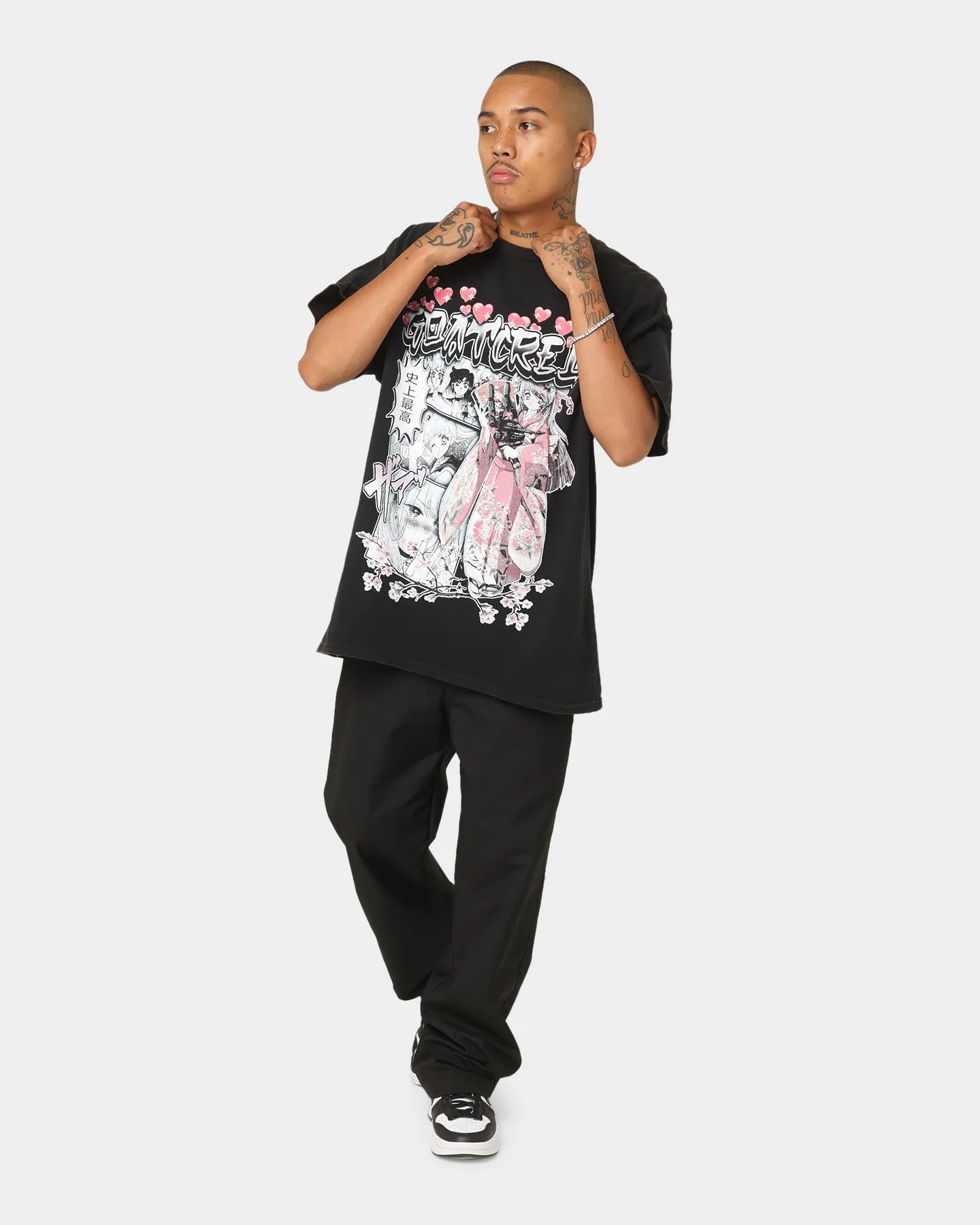 Goat Crew Shojo Manga T-Shirt Black Wash