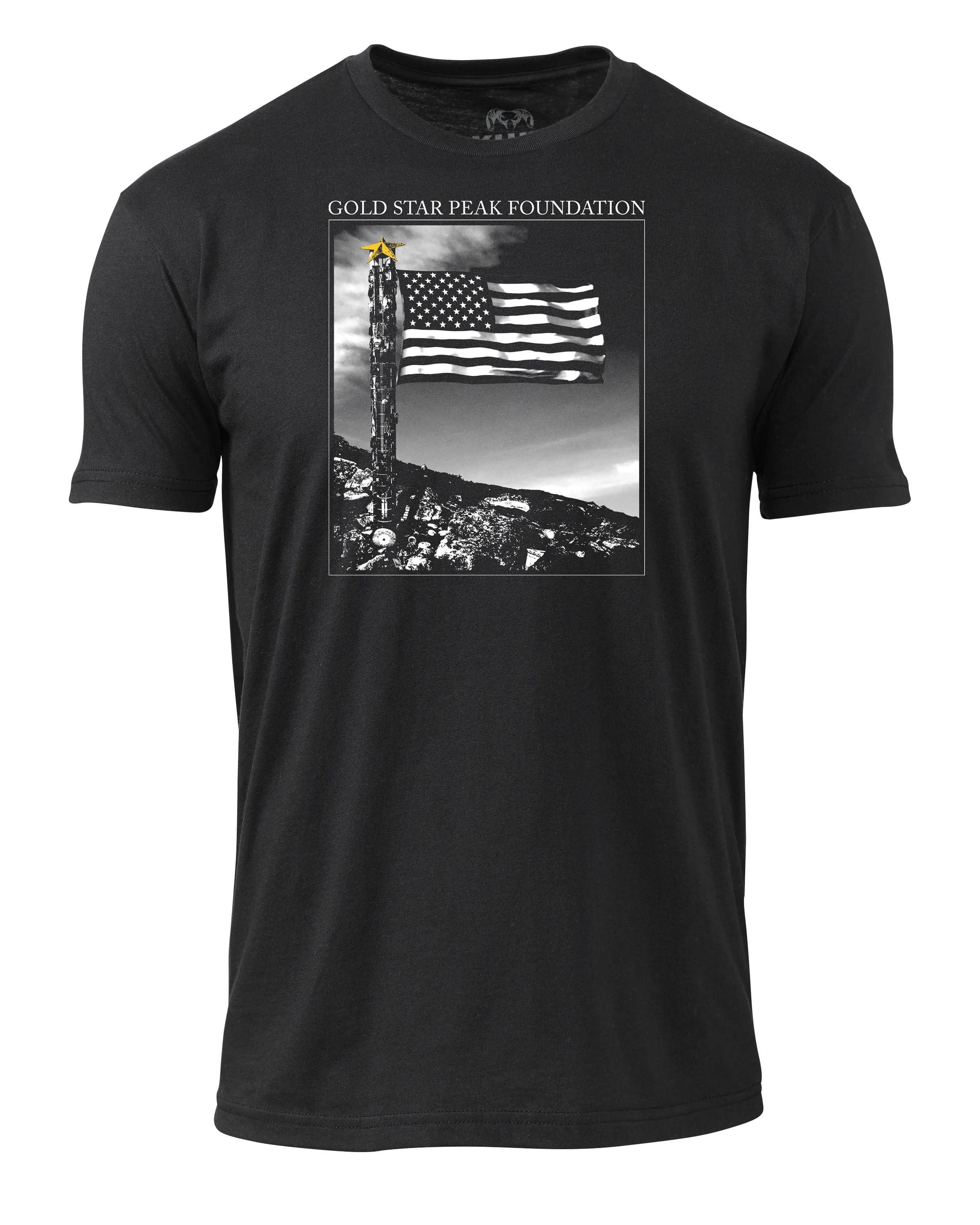 Gold Star Peak Foundation T-Shirt | Black