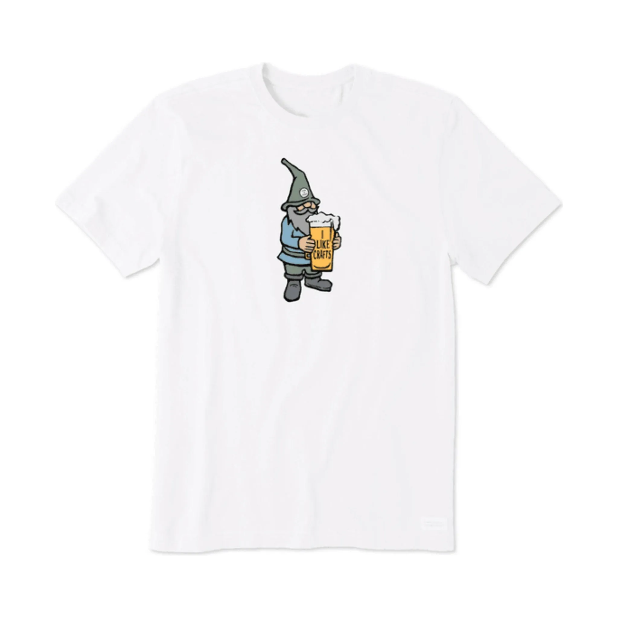 Life Is Good Men's I Like Crafts Gnome Short Sleeve Tee - White