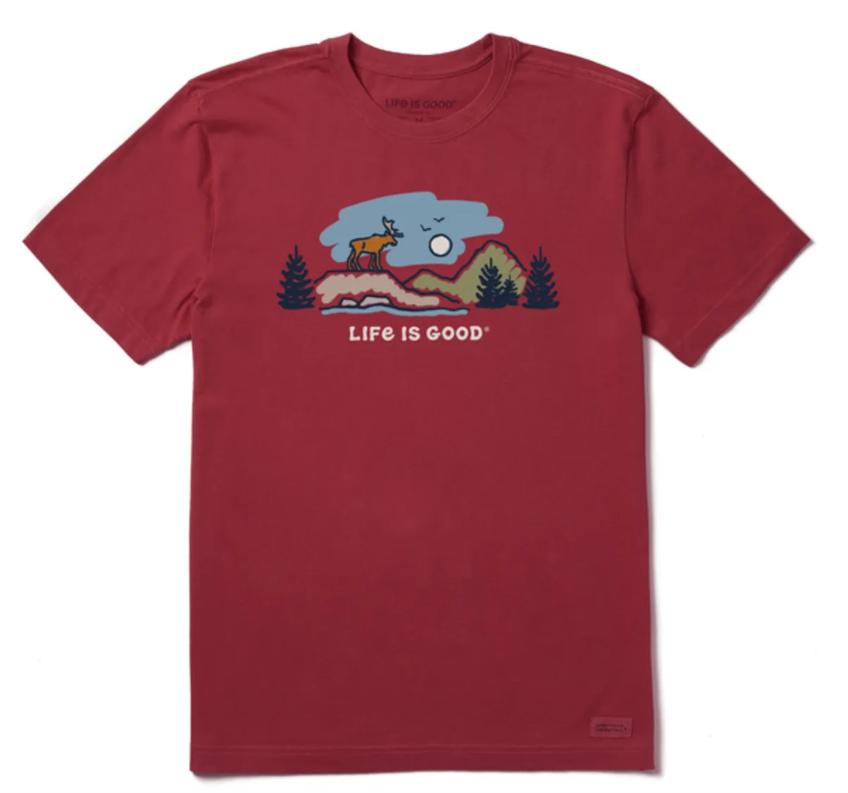 Life Is Good Men's "MOOSE Mountain" Short Sleeve Tee