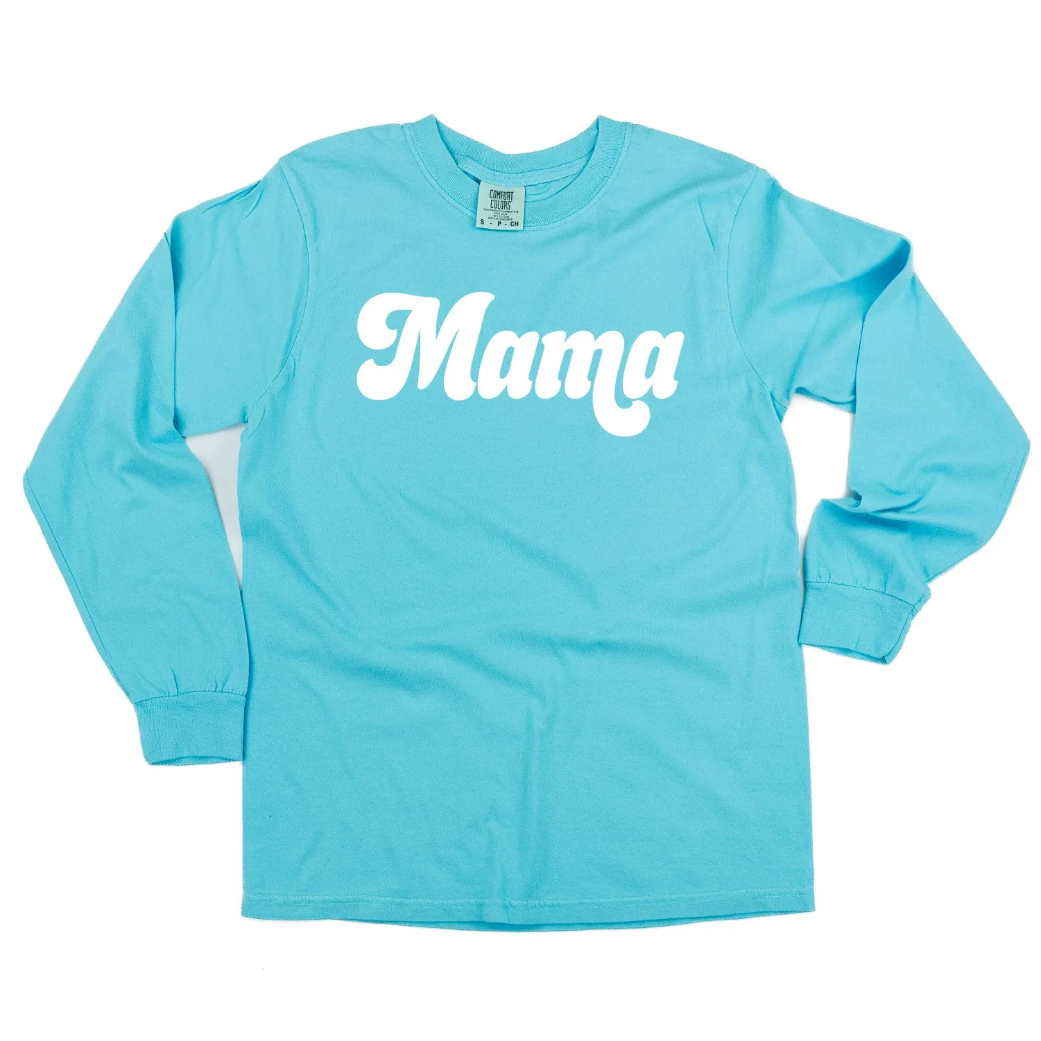 Mama (Retro) - LONG SLEEVE COMFORT COLORS TEE