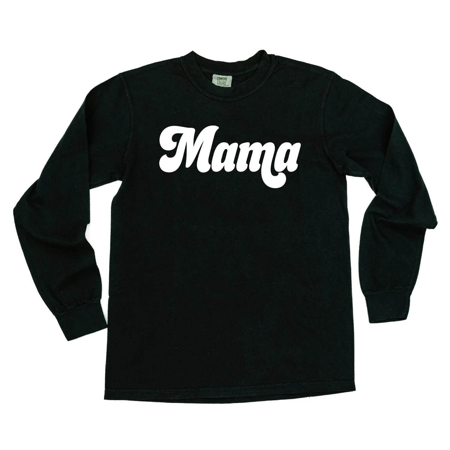 Mama (Retro) - LONG SLEEVE COMFORT COLORS TEE