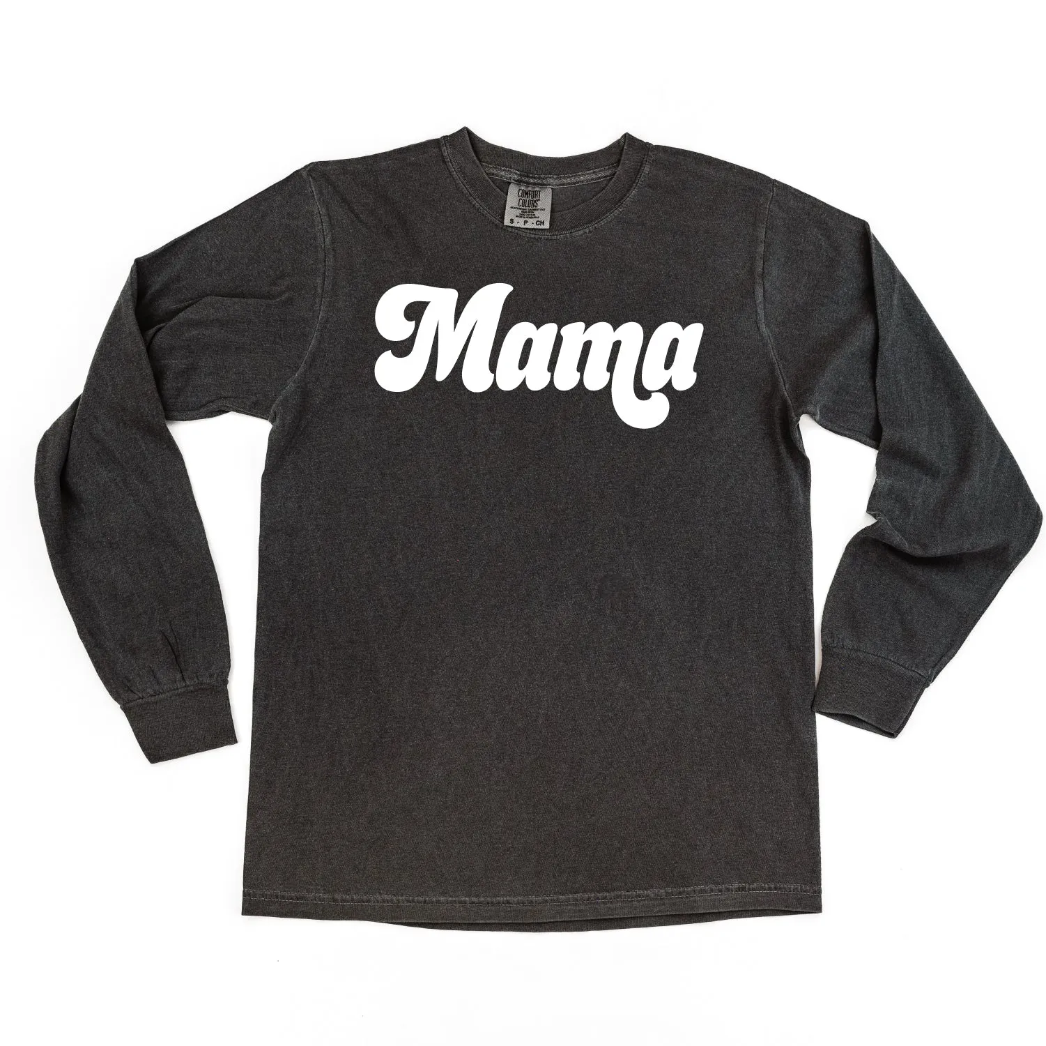 Mama (Retro) - LONG SLEEVE COMFORT COLORS TEE