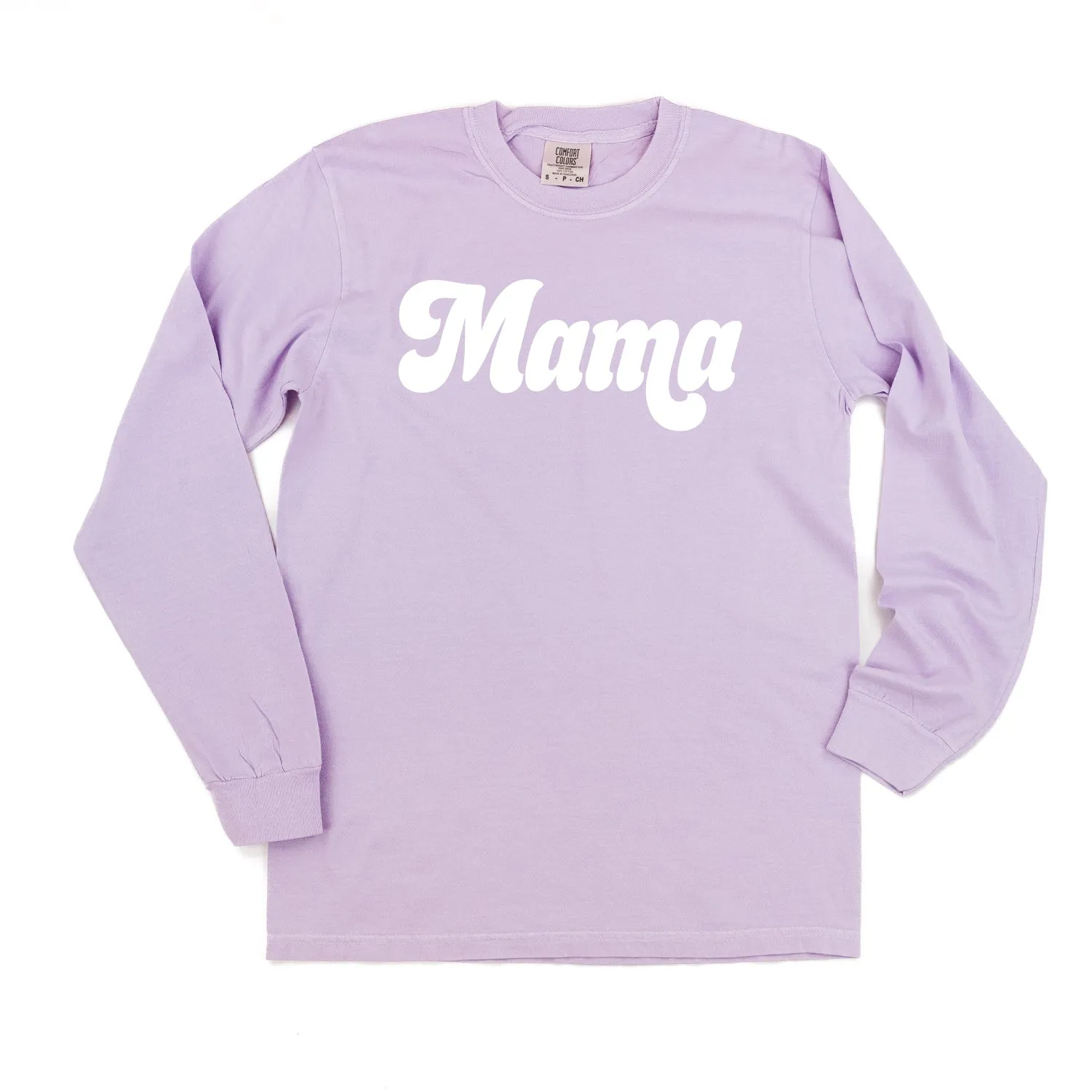 Mama (Retro) - LONG SLEEVE COMFORT COLORS TEE