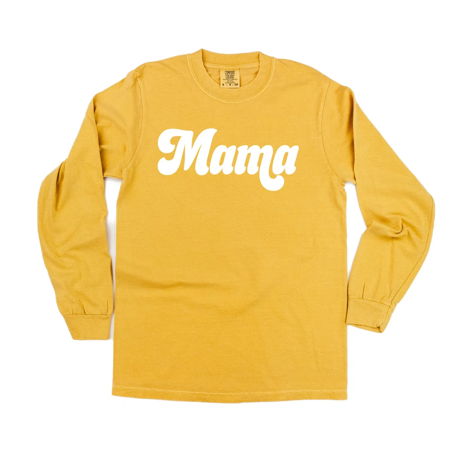 Mama (Retro) - LONG SLEEVE COMFORT COLORS TEE