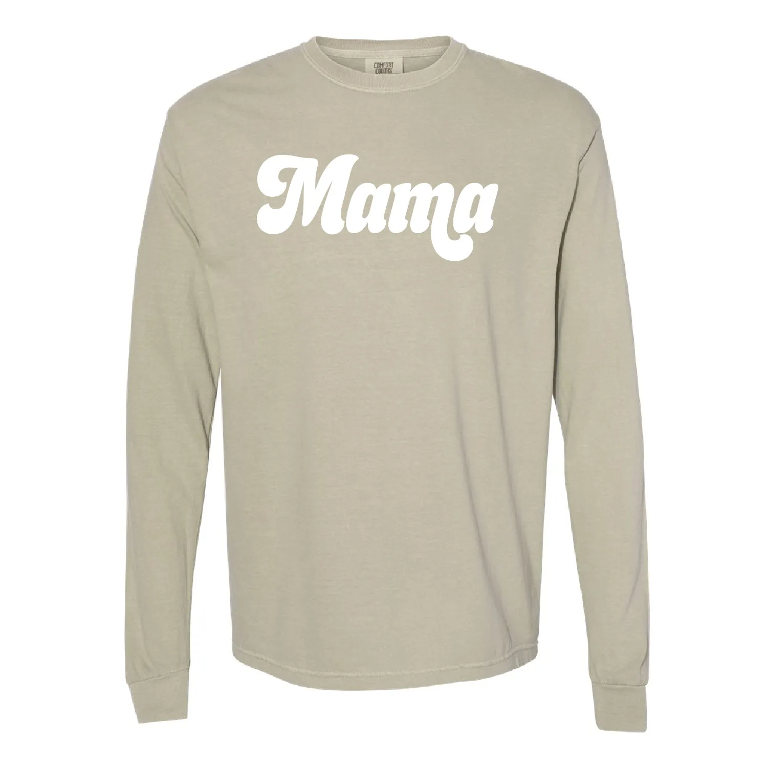 Mama (Retro) - LONG SLEEVE COMFORT COLORS TEE