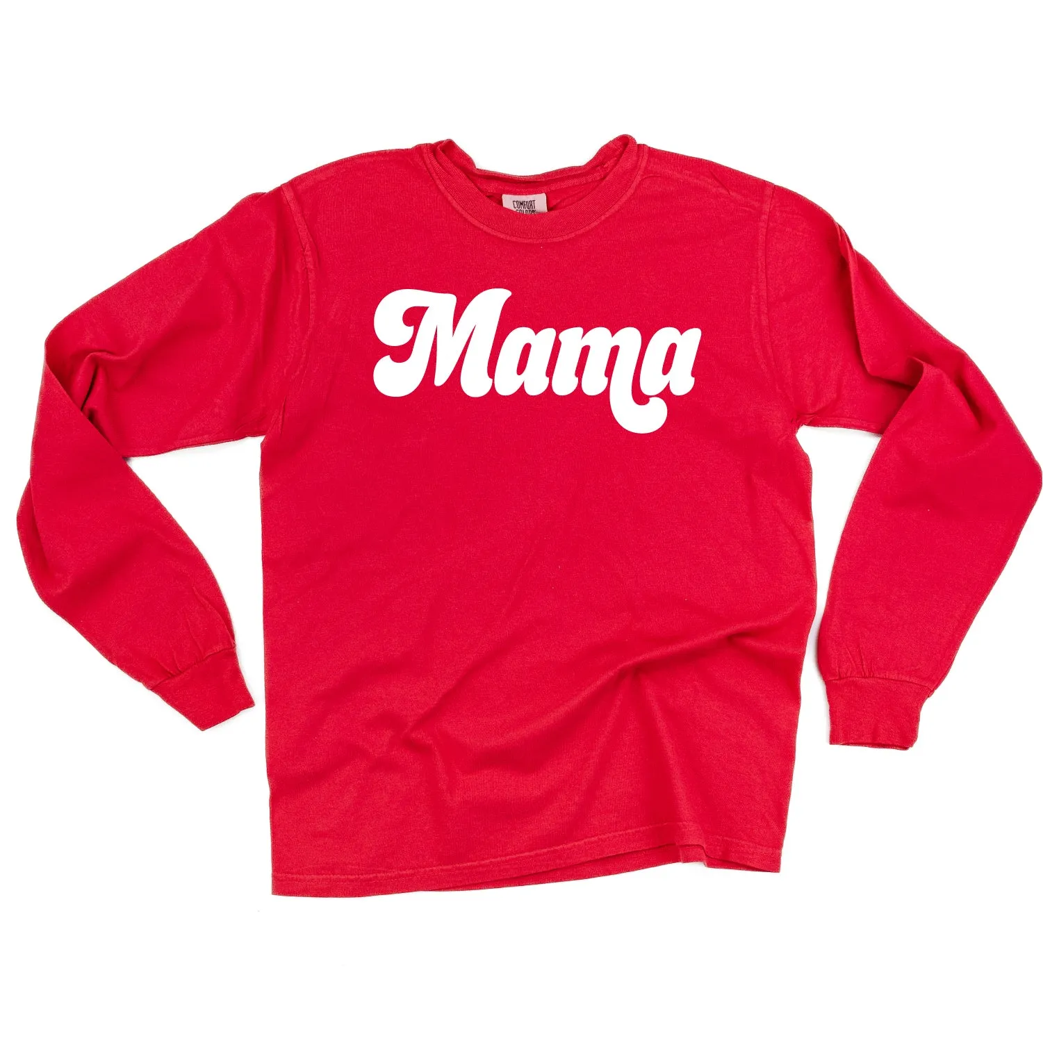 Mama (Retro) - LONG SLEEVE COMFORT COLORS TEE