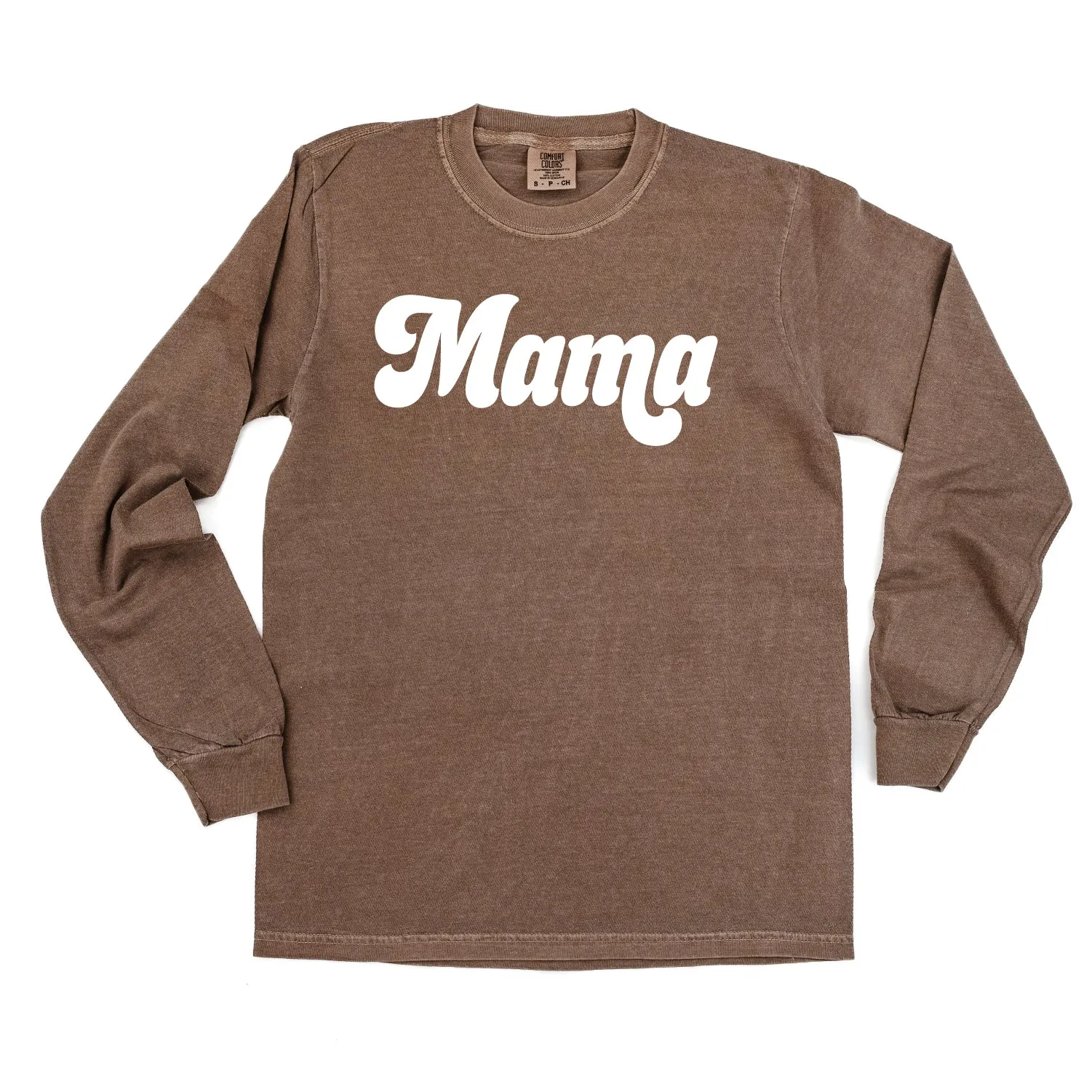 Mama (Retro) - LONG SLEEVE COMFORT COLORS TEE