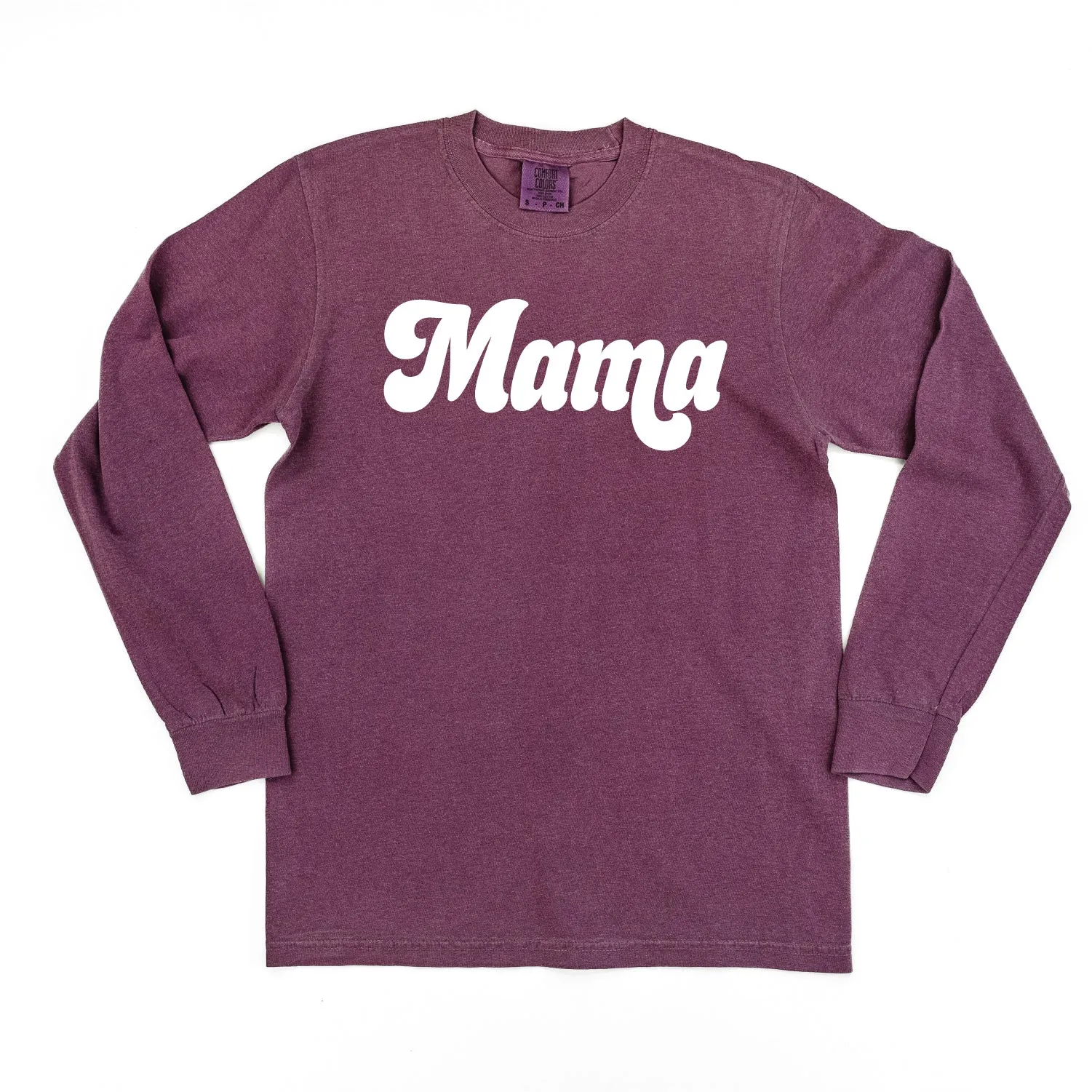 Mama (Retro) - LONG SLEEVE COMFORT COLORS TEE