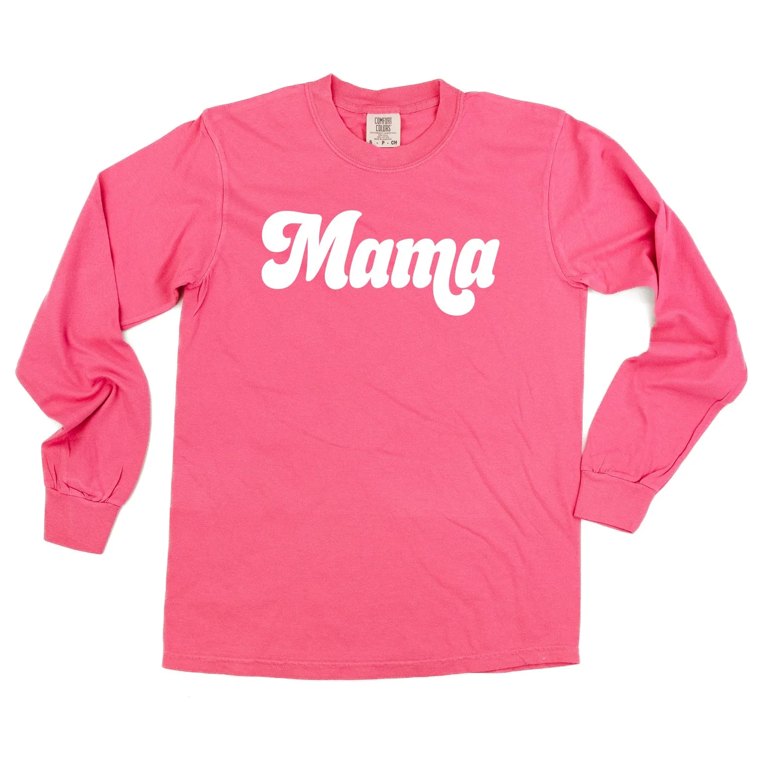 Mama (Retro) - LONG SLEEVE COMFORT COLORS TEE