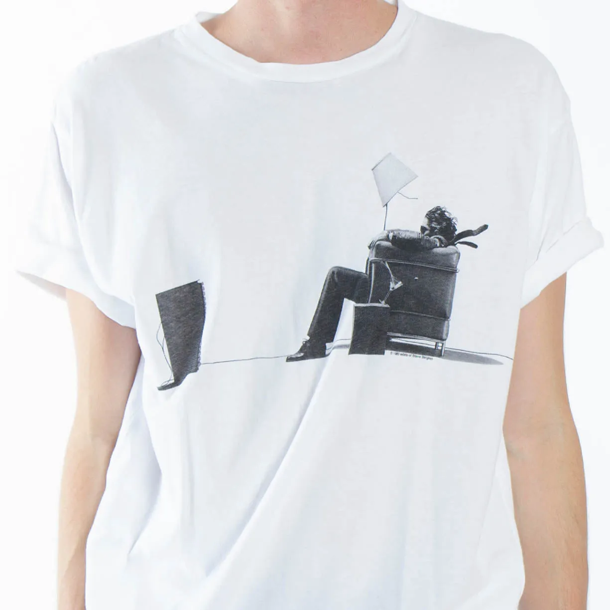 Maxell Blown Away Guy graphic white t-shirt by Altru Apparel