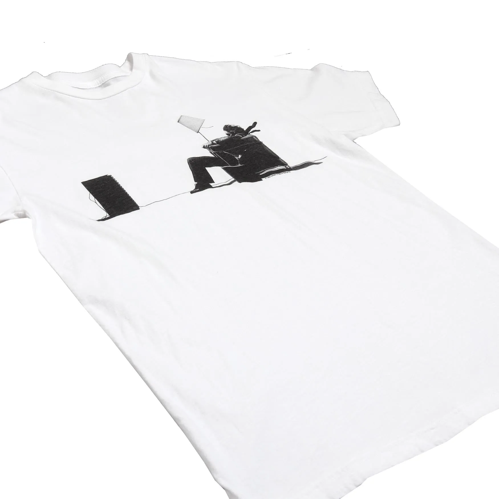 Maxell Blown Away Guy graphic white t-shirt by Altru Apparel