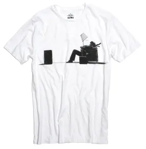 Maxell Blown Away Guy graphic white t-shirt by Altru Apparel