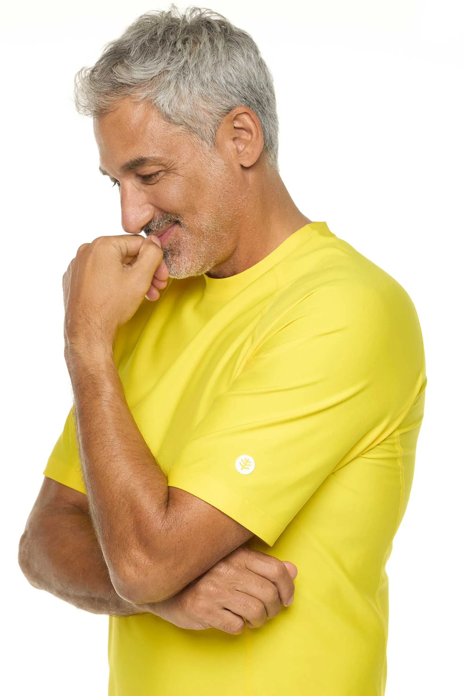 Men's Hightide Short Sleeve Swim Shirt | Bold Yellow