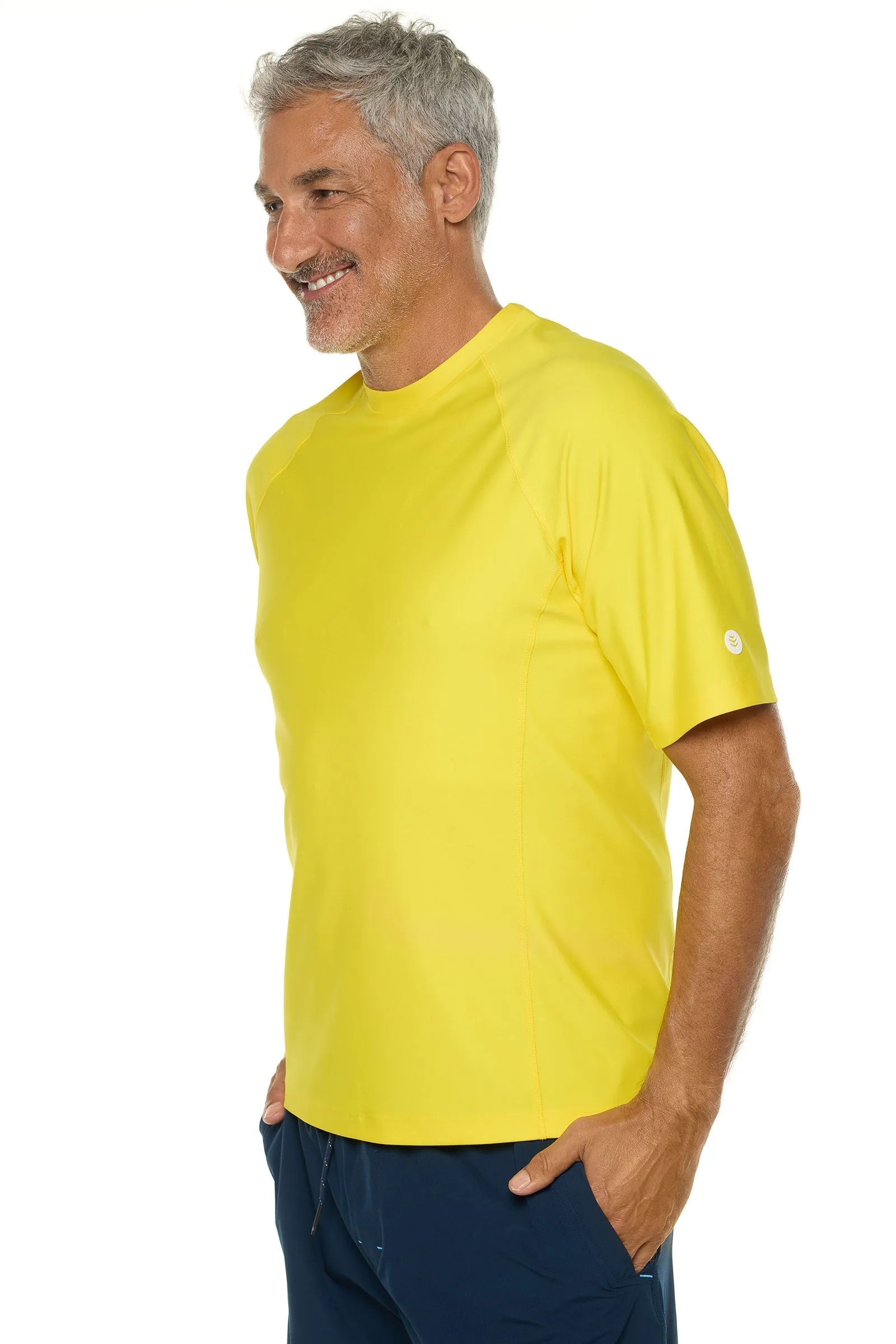 Men's Hightide Short Sleeve Swim Shirt | Bold Yellow