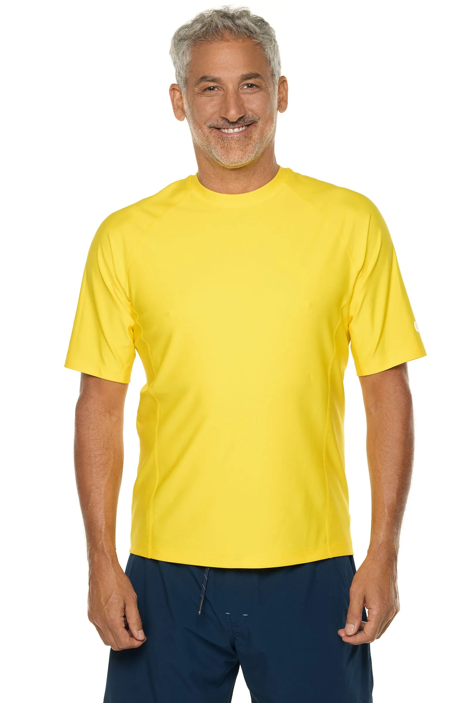 Men's Hightide Short Sleeve Swim Shirt | Bold Yellow