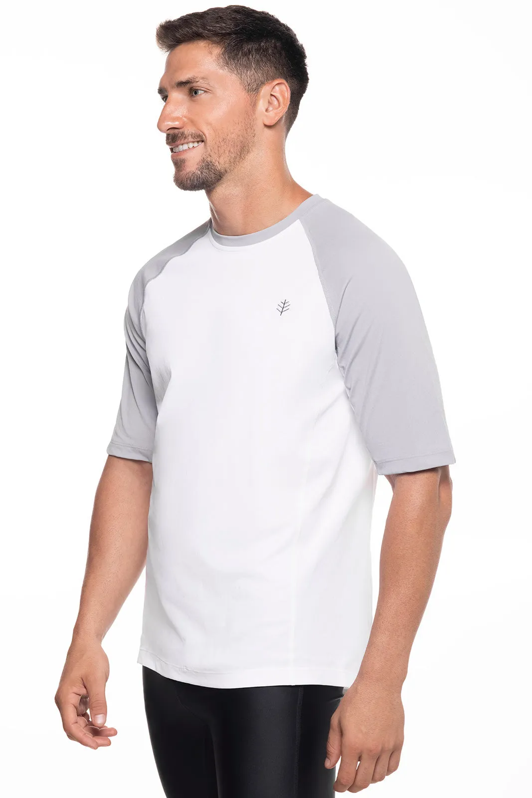 Men's Hightide Short Sleeve Swim Shirt | Mercury/White Colorblock