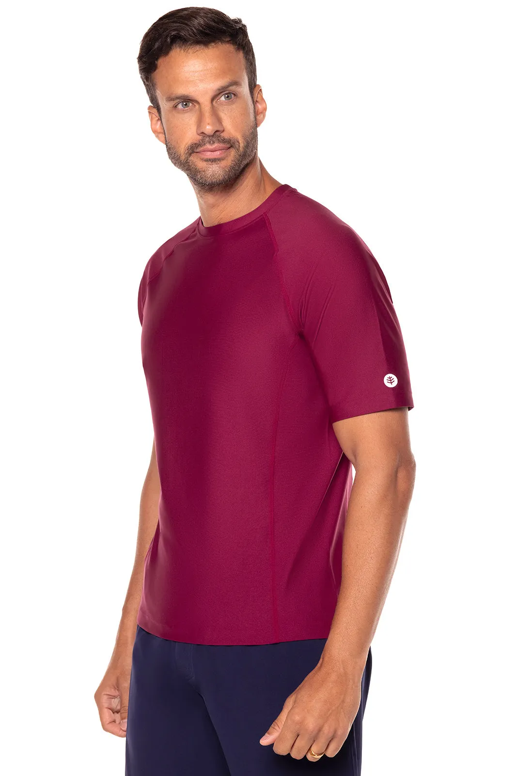 Men's Hightide Short Sleeve Swim Shirt | Red Crush