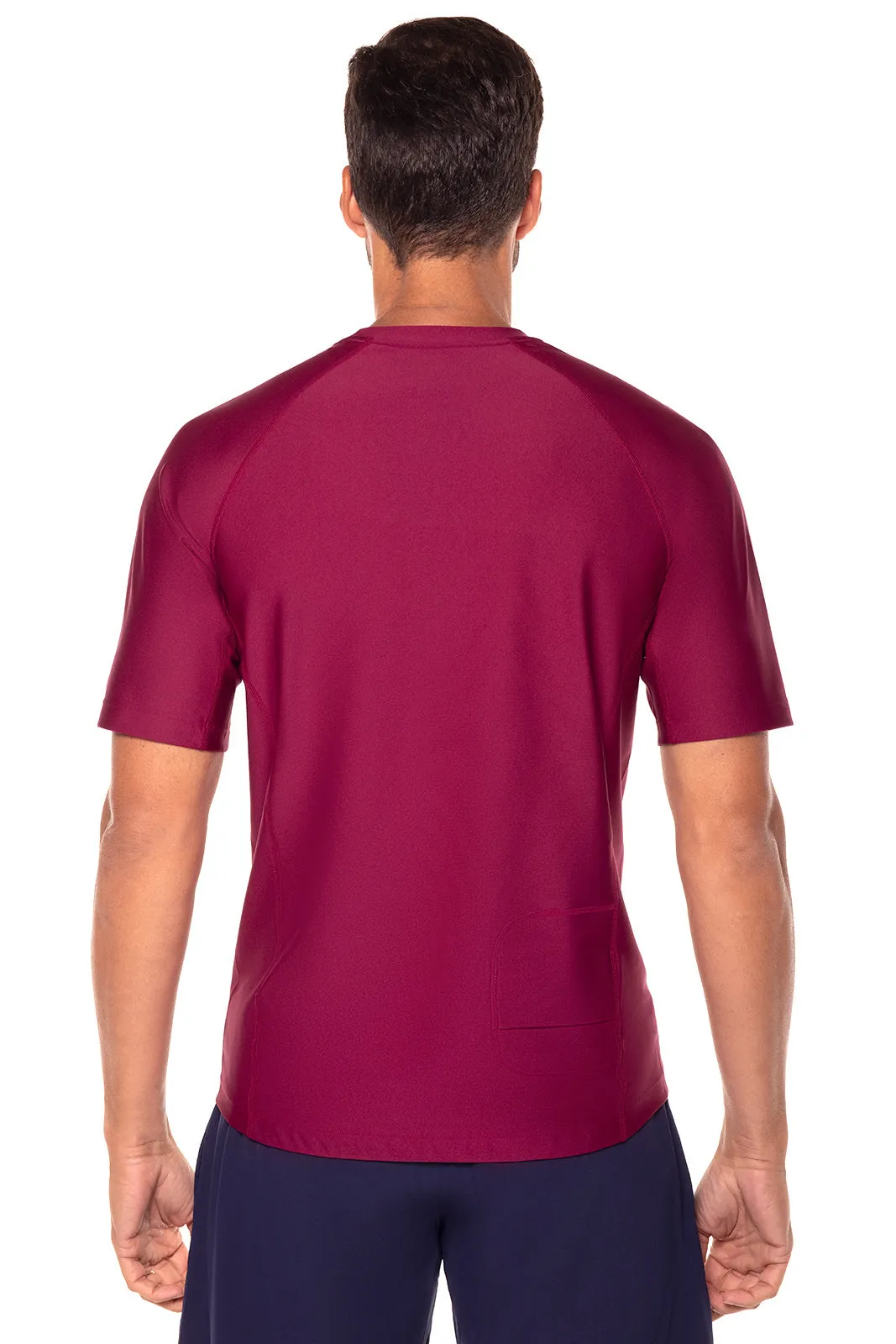 Men's Hightide Short Sleeve Swim Shirt | Red Crush