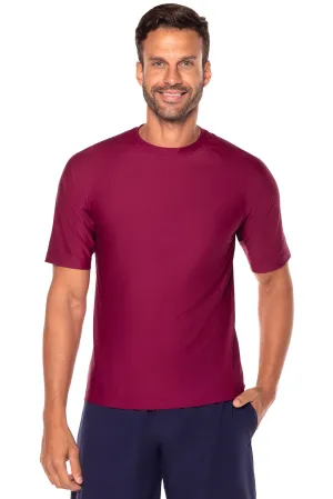 Men's Hightide Short Sleeve Swim Shirt | Red Crush